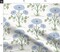 Blue Cottage Floral Spring Garden Mum Botanical Traditional Blooms Farmhouse Flowers Custom Printed Fabric by Spoonflower Various Fabrics by the Yard or Fat Quarter